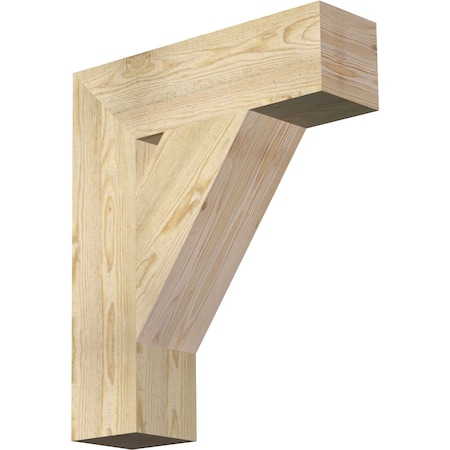 Ekena Millwork Traditional Block Rough Sawn Bracket, Douglas Fir, 6"W x 22"D x 26"H BKT06X22X26TRA05RDF